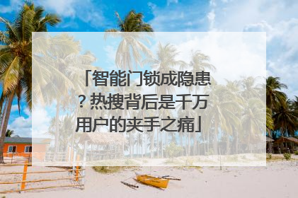 智能门锁成隐患？热搜背后是千万用户的夹手之痛