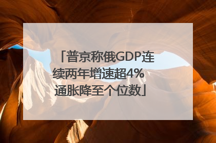 普京称俄GDP连续两年增速超4% 通胀降至个位数