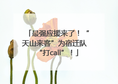 最强应援来了！“天山来客”为宿迁队“打call”！