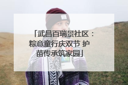 武昌百瑞景社区：粽意童行庆双节 护苗传承筑家园