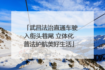 武昌法治直通车驶入街头巷尾 立体化普法护航美好生活