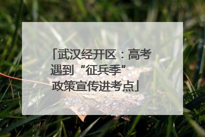 武汉经开区：高考遇到“征兵季”  政策宣传进考点