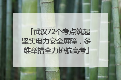 武汉72个考点筑起坚实电力安全屏障，多维举措全力护航高考