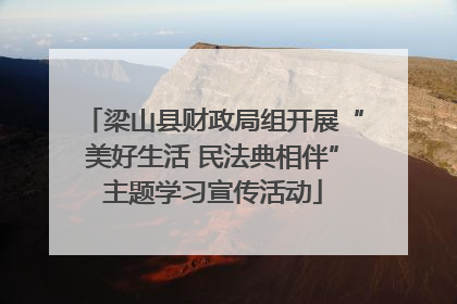 梁山县财政局组开展“美好生活 民法典相伴”主题学习宣传活动