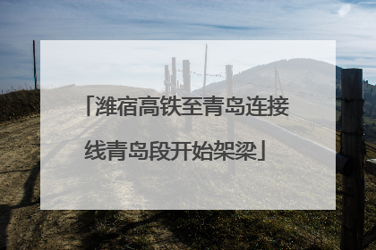 潍宿高铁至青岛连接线青岛段开始架梁