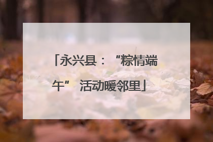 永兴县：“粽情端午” 活动暖邻里