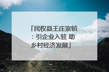 民权县王庄寨镇：引企业入驻 助乡村经济发展
