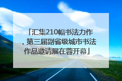 汇集210幅书法力作，第三届副省级城市书法作品邀请展在蓉开幕