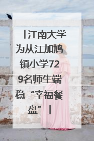 江南大学为从江加鸠镇小学729名师生端稳“幸福餐盘”