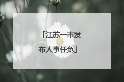 江苏一市发布人事任免