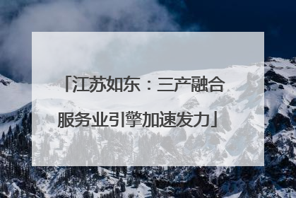 江苏如东：三产融合 服务业引擎加速发力