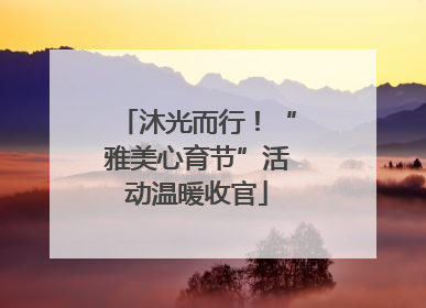 沐光而行！“雅美心育节”活动温暖收官