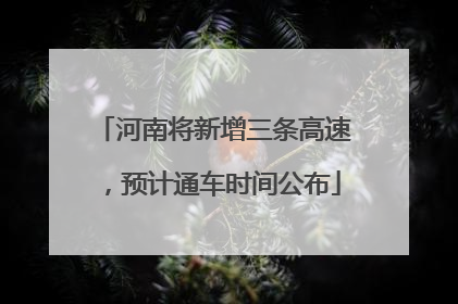 河南将新增三条高速，预计通车时间公布
