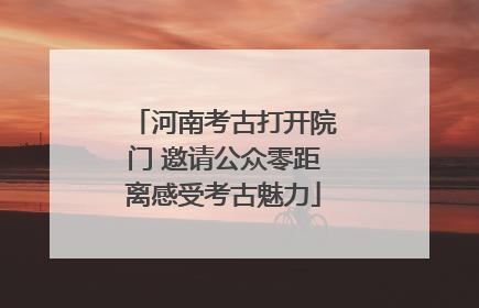 河南考古打开院门 邀请公众零距离感受考古魅力
