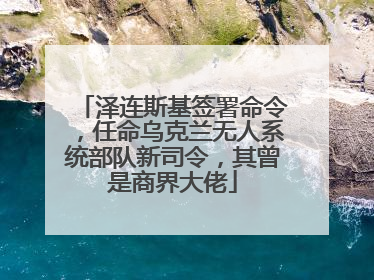 泽连斯基签署命令，任命乌克兰无人系统部队新司令，其曾是商界大佬