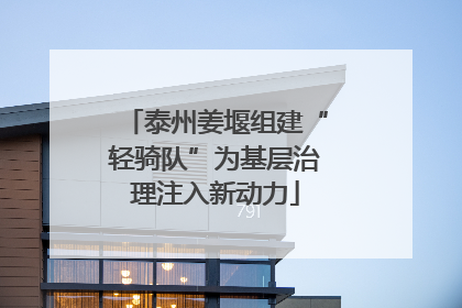 泰州姜堰组建“轻骑队”为基层治理注入新动力