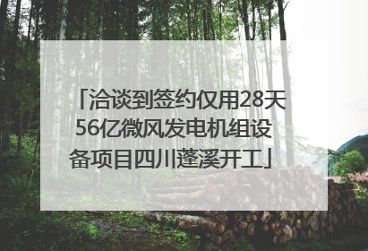 洽谈到签约仅用28天 56亿微风发电机组设备项目四川蓬溪开工