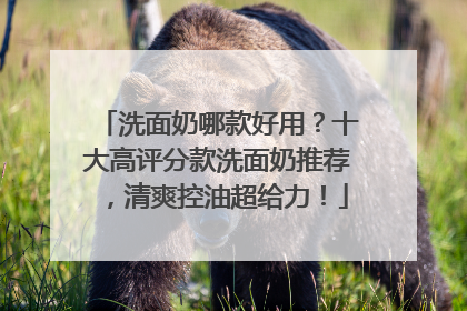 洗面奶哪款好用？十大高评分款洗面奶推荐，清爽控油超给力！