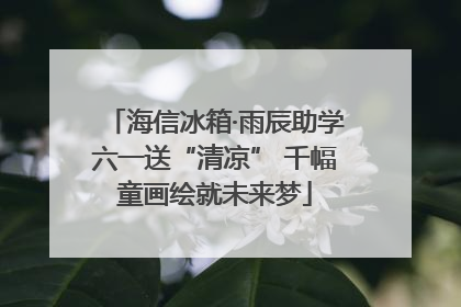 海信冰箱·雨辰助学六一送“清凉” 千幅童画绘就未来梦