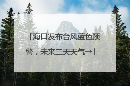 海口发布台风蓝色预警，未来三天天气→