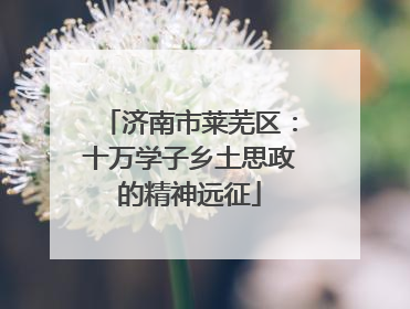 济南市莱芜区：十万学子乡土思政的精神远征