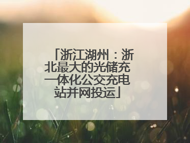 浙江湖州：浙北最大的光储充一体化公交充电站并网投运