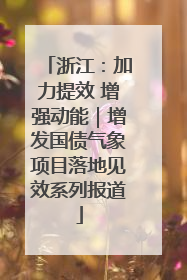浙江：加力提效 增强动能｜增发国债气象项目落地见效系列报道