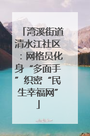 湾溪街道清水江社区：网格员化身“多面手”织密“民生幸福网”