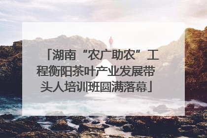 湖南“农广助农”工程衡阳茶叶产业发展带头人培训班圆满落幕