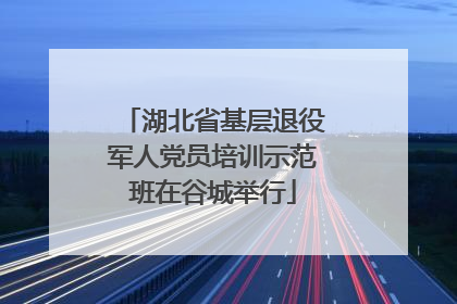 湖北省基层退役军人党员培训示范班在谷城举行