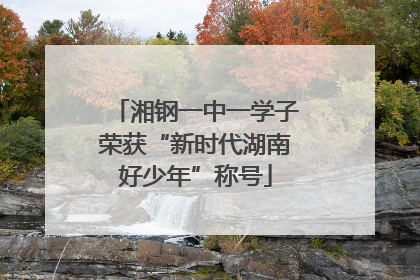 湘钢一中一学子荣获“新时代湖南好少年”称号