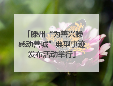 滕州“为善兴滕 感动善城”典型事迹发布活动举行