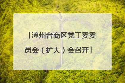 漳州台商区党工委委员会（扩大）会召开