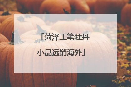 菏泽工笔牡丹小品远销海外