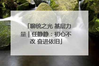聊统之光 基层力量｜任静静：初心不改 奋进依旧