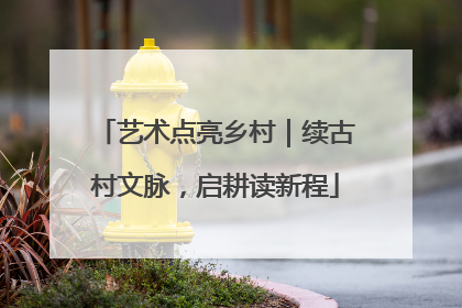 艺术点亮乡村｜续古村文脉，启耕读新程