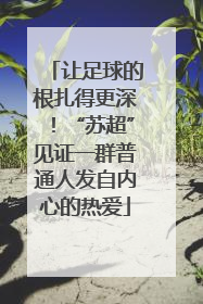 让足球的根扎得更深！“苏超”见证一群普通人发自内心的热爱