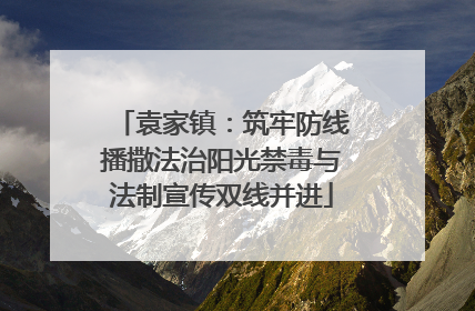 袁家镇：筑牢防线播撒法治阳光禁毒与法制宣传双线并进