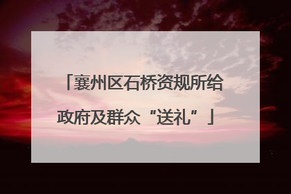襄州区石桥资规所给政府及群众“送礼”