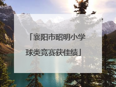 襄阳市昭明小学球类竞赛获佳绩