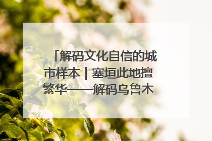 解码文化自信的城市样本｜塞垣此地擅繁华——解码乌鲁木齐的文化自信样本