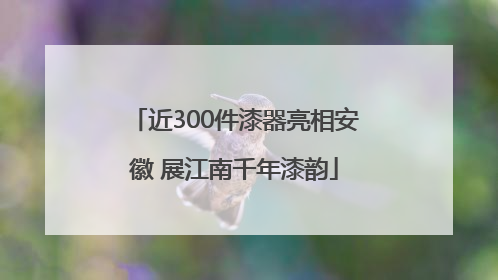 近300件漆器亮相安徽 展江南千年漆韵