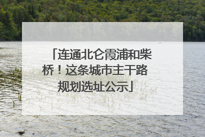 连通北仑霞浦和柴桥！这条城市主干路规划选址公示