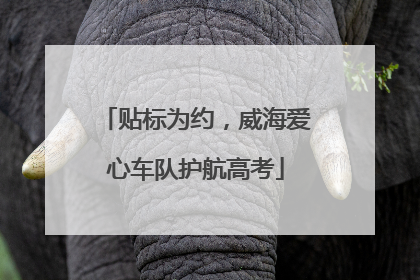 贴标为约，威海爱心车队护航高考