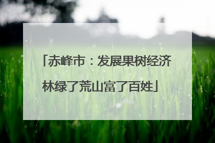 赤峰市：发展果树经济林绿了荒山富了百姓