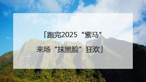 跑完2025“紫马” 来场“抹黑脸”狂欢