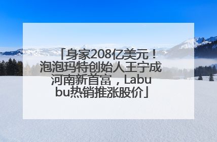 身家208亿美元！泡泡玛特创始人王宁成河南新首富，Labubu热销推涨股价