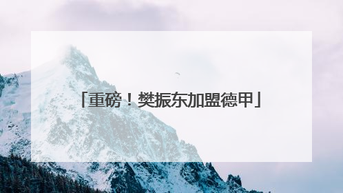 重磅！樊振东加盟德甲