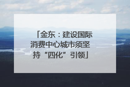 金东：建设国际消费中心城市须坚持“四化”引领