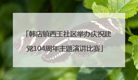 韩店镇西王社区举办庆祝建党104周年主题演讲比赛
